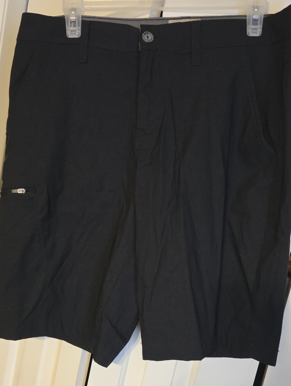 Vintage Black Flat-Front Men's Shorts